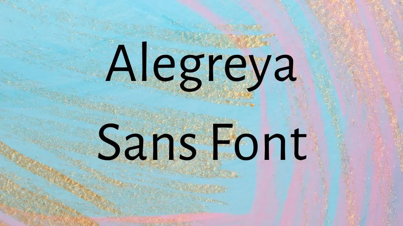 Alegreya Sans Font Feature