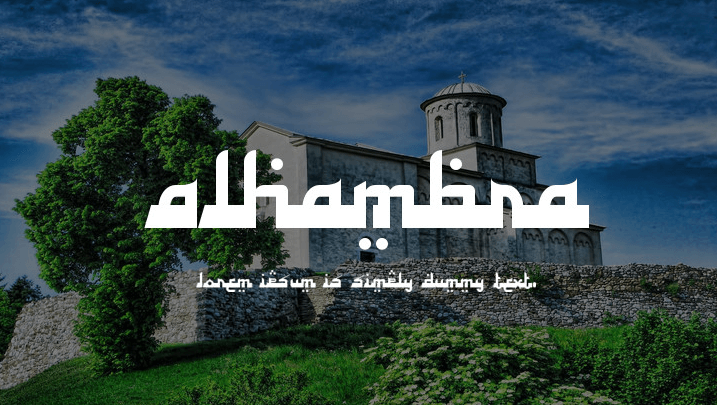 download font alhambra untuk photoshop