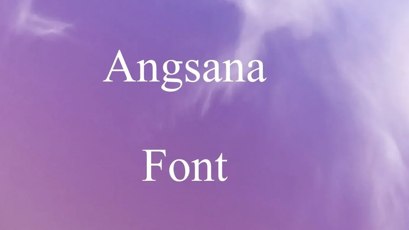 Angsana Font Feature