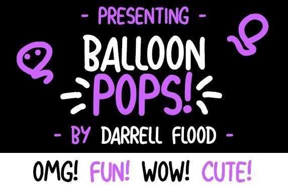 ballon pops font - Balloon Pops Font Free Download