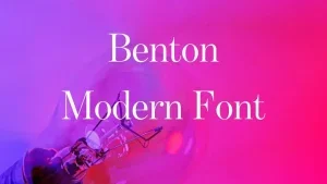 Benton Modern Font Feature