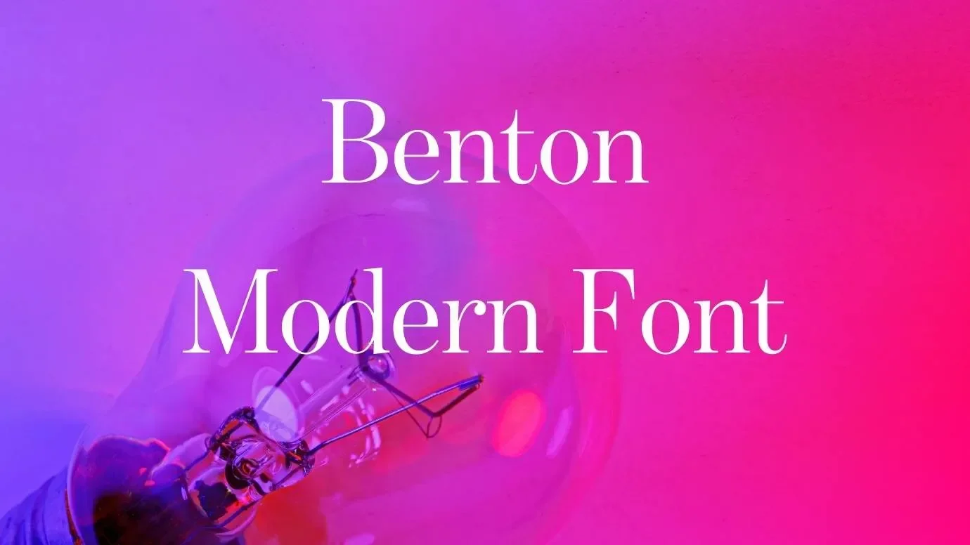 Benton Modern Font Feature