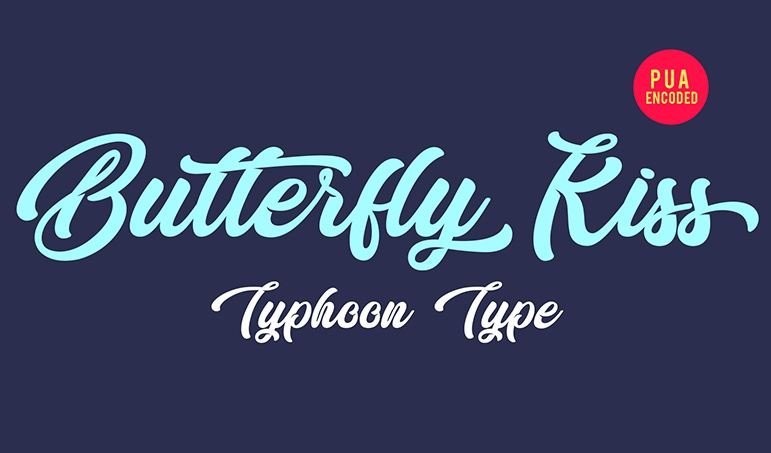 butterfly kiss font - Butterfly Kiss Font Free Download