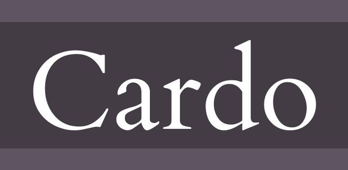 cardo font - Cardo Font Free Download