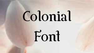 Colonial Font Feature