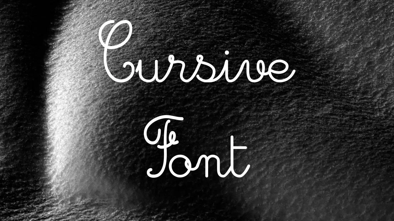 Cursive Font Feature