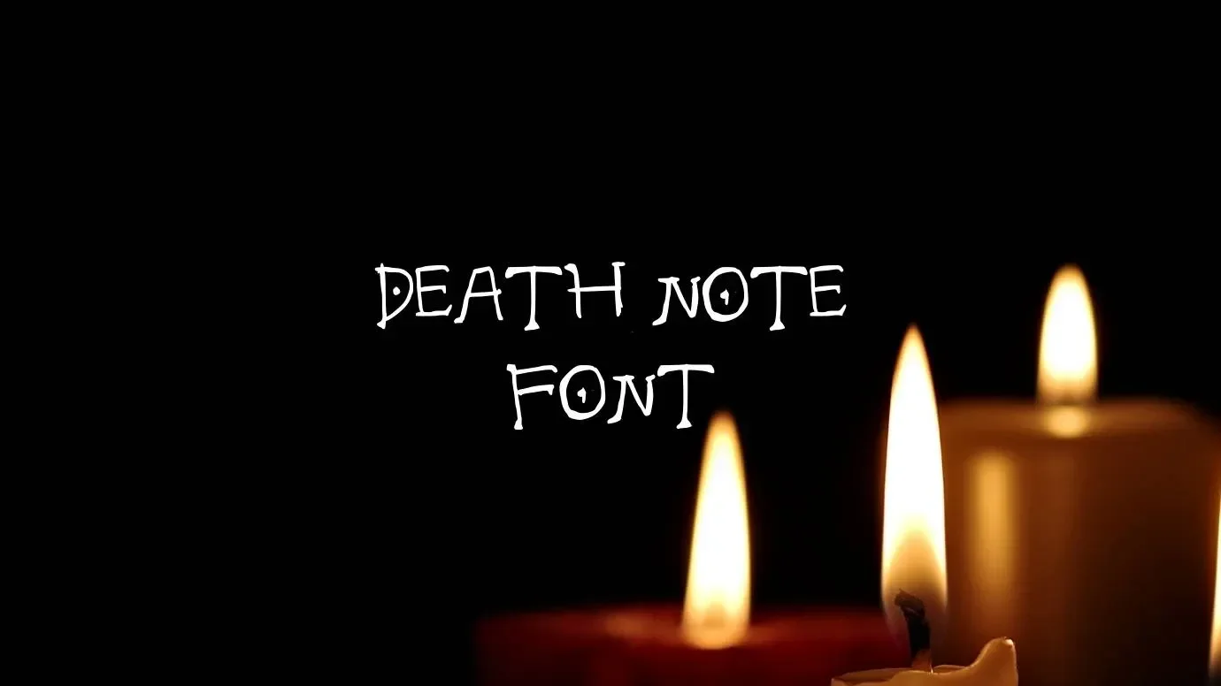 Death Note Font Feature