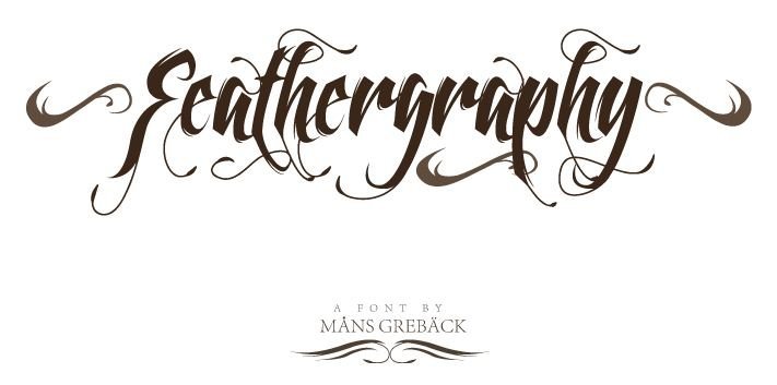 feather graphy font - Feathergraphy Decoration Font Free Download