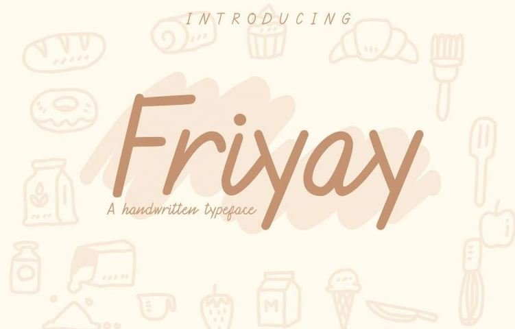 friyay font - Friyay Handwritten Font Free Download