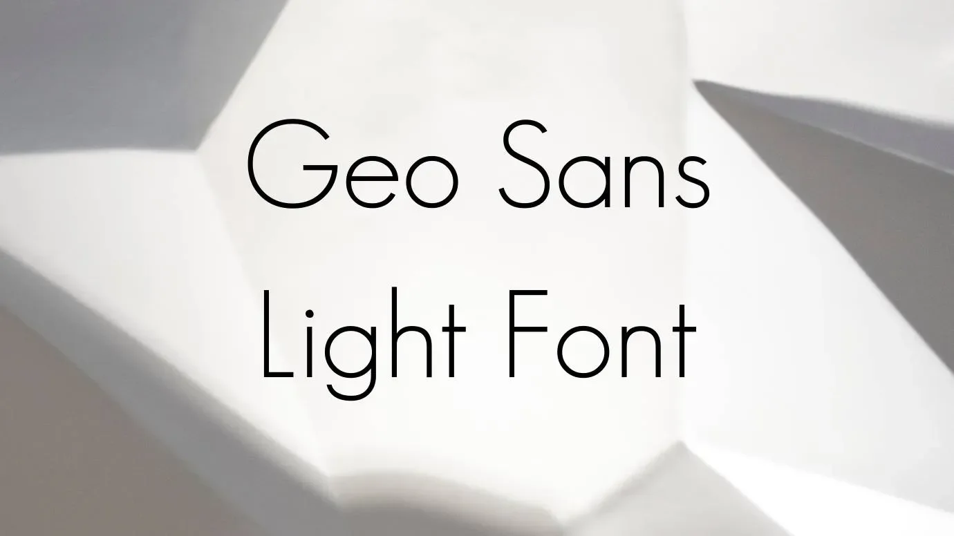 Geo Sans Light Font Feature