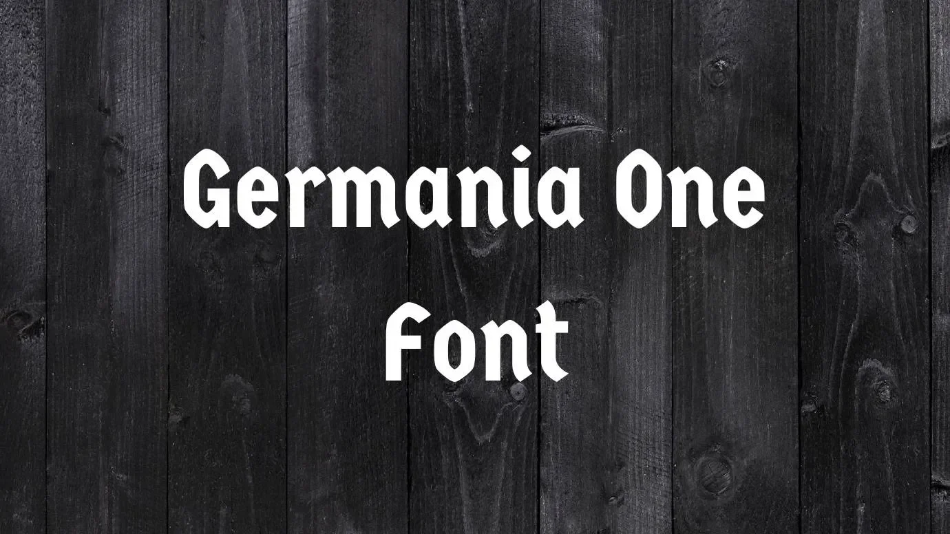 Germania One Font Feature1