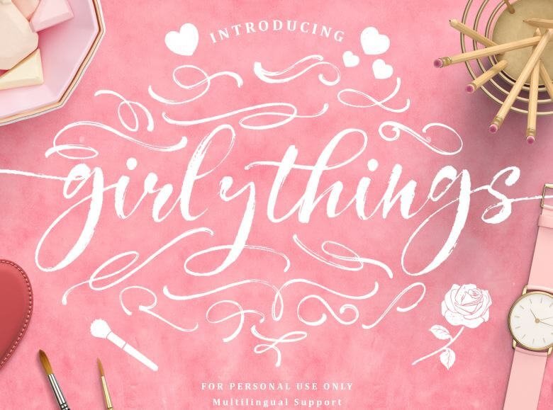 girly things font - Girly Things Script Font Free Downlaod