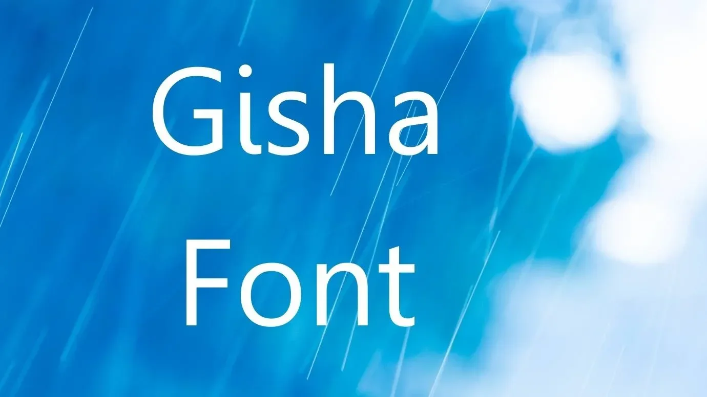 Gisha Font Feature