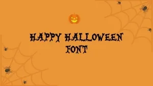 Happy Halloween Font Feature