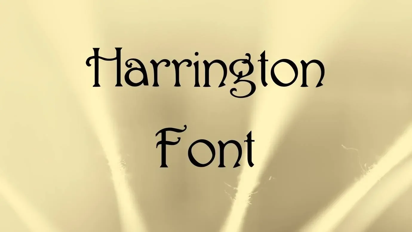 Harrington Font Feature