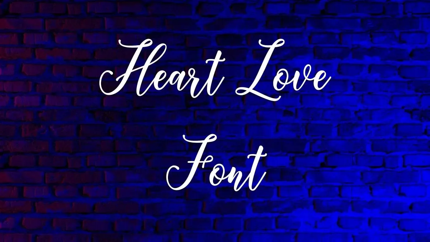 Heart Love Font Feature