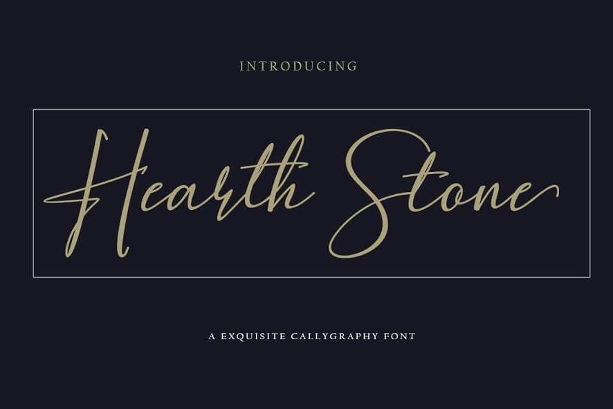 heart stone font - Hearth Stone Script Font Free Download