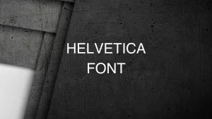 Helvetica Font Feature