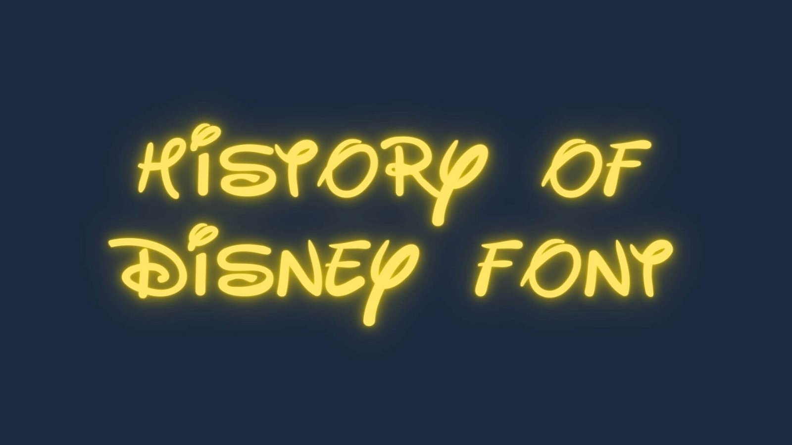 History of Disney Font