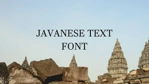 Javanese Font Feature