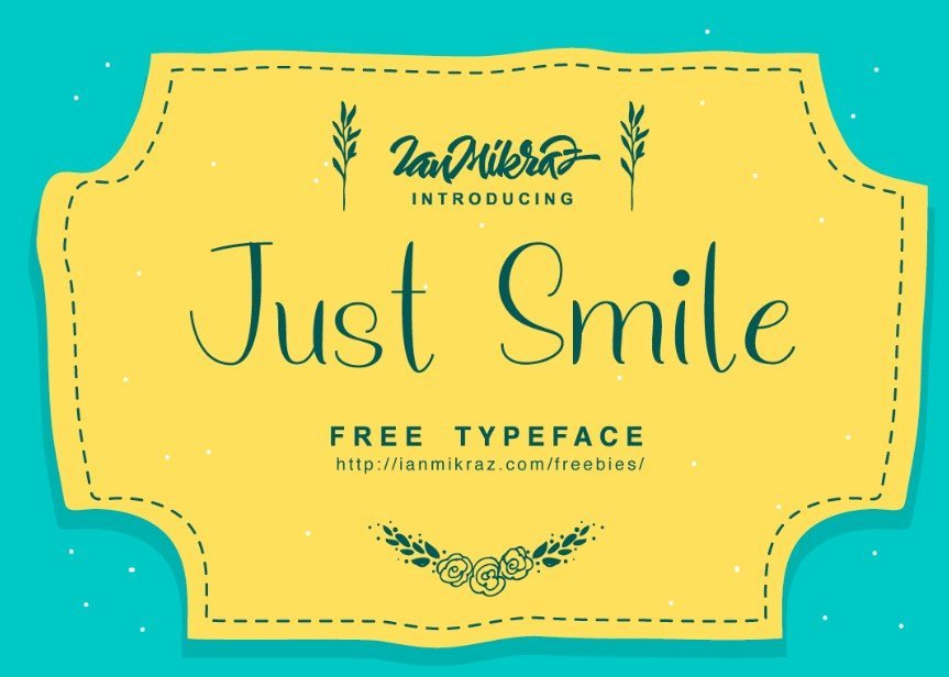 just smile - Just Smile Typeface Free Download