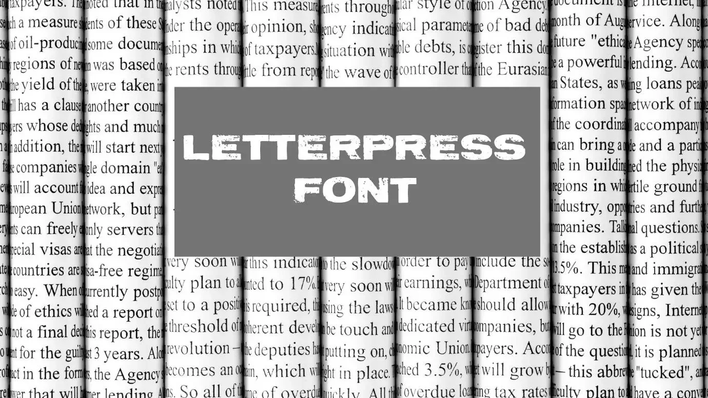 Letterpress Font Feature