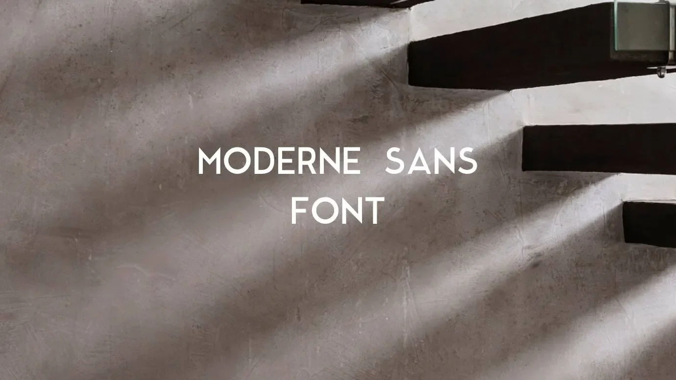 Moderne Sans Font Feature