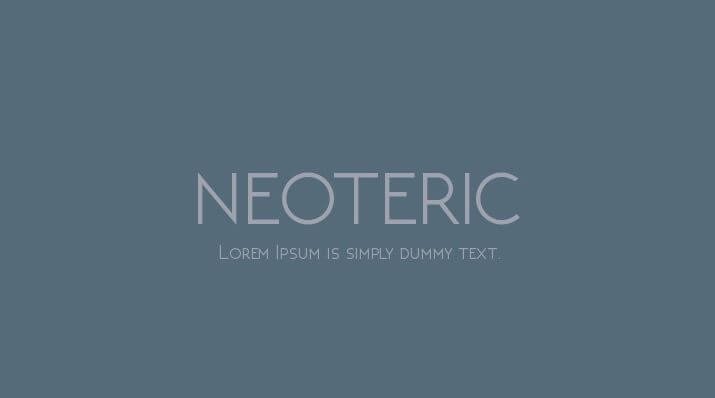 neoteric font - Neoteric Font Free Download