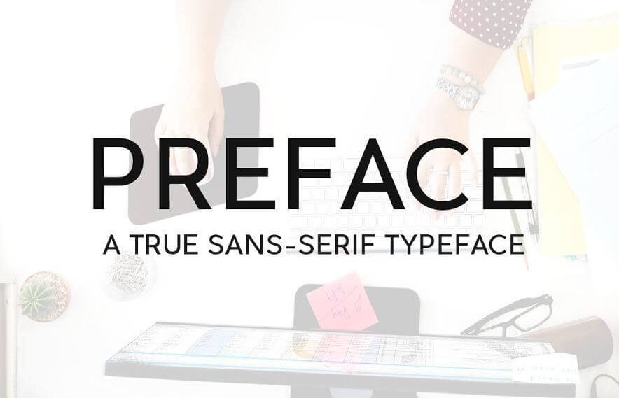 preface typeface - Preface Sans-Serif Typeface Free Download