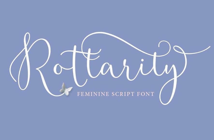 rotarity font - Rottarity Feminine Script Font Free Download