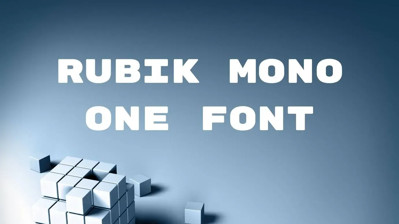 Rubik Mono One Font Feature1