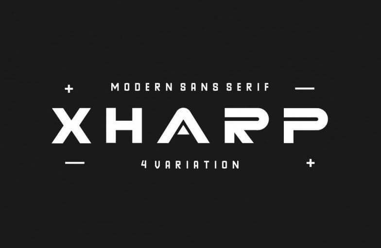 sharp font - XHARP Futuristic Modern Font Free Download