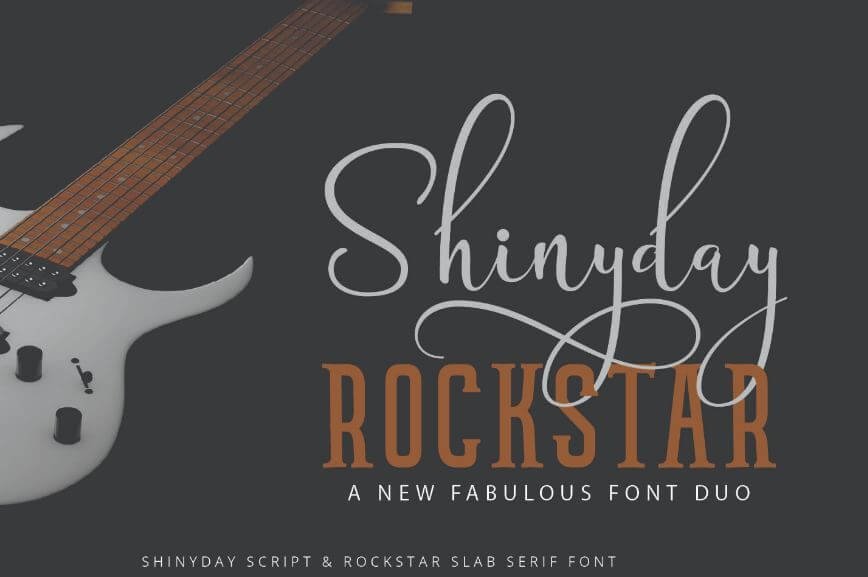 shiny font - Shinyday & Rockstar Font Free Download