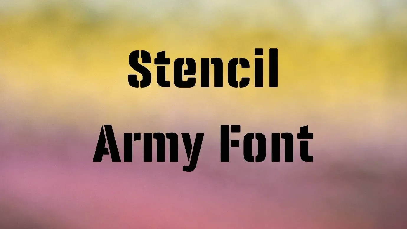 Stencil Army Font Feature