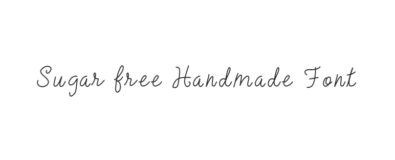 Sugar Free Handmade Font