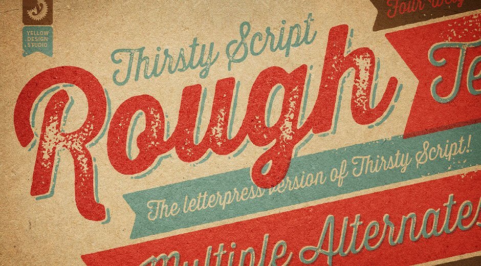 Thirsty Rough Font