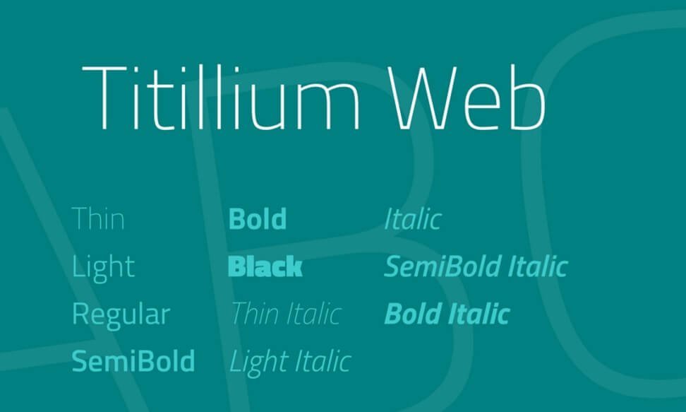 Titillium Web Font Family