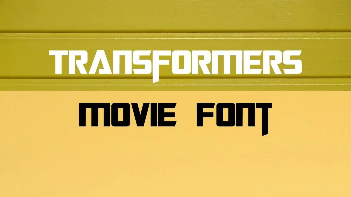 Transformers Movie Font Feature