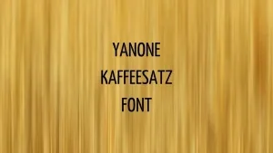 Yanone Kaffeesatz Font Feature
