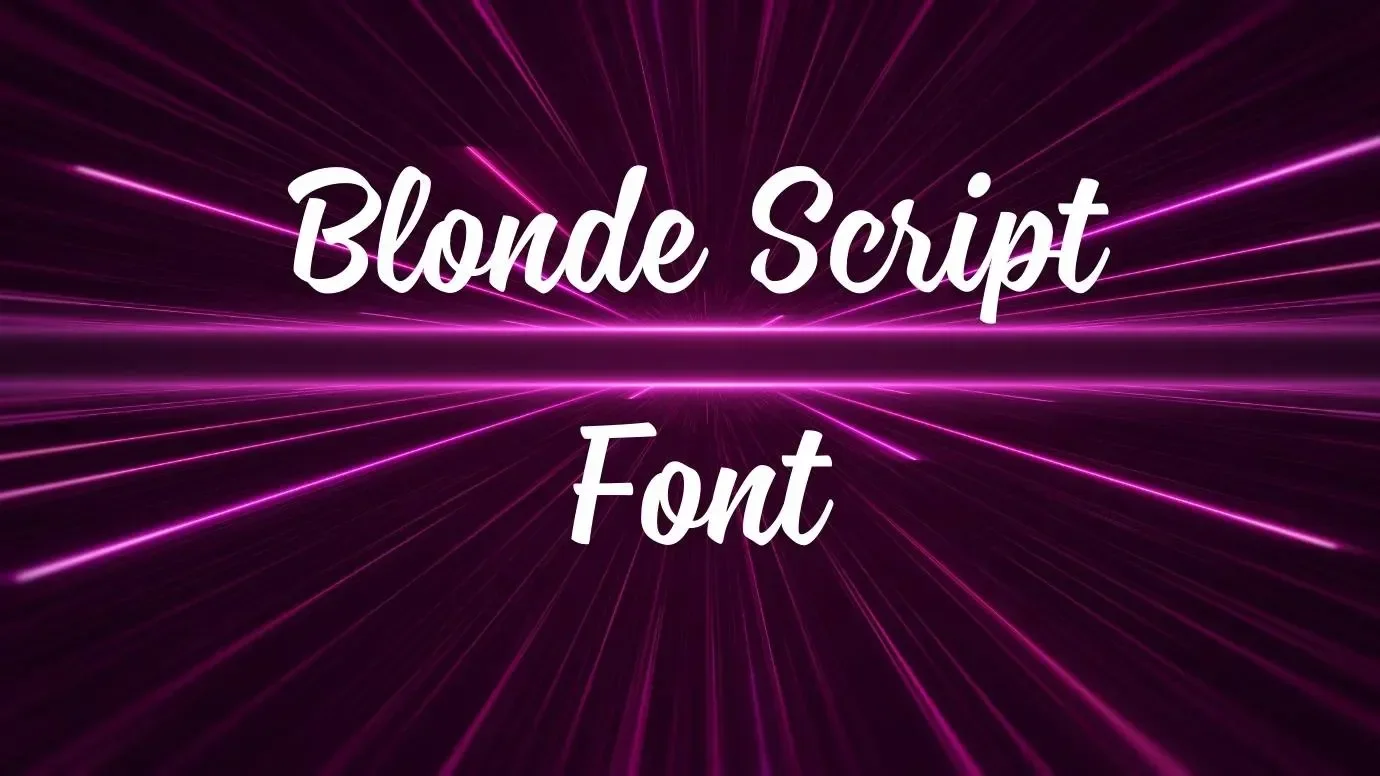 Blonde Script Font