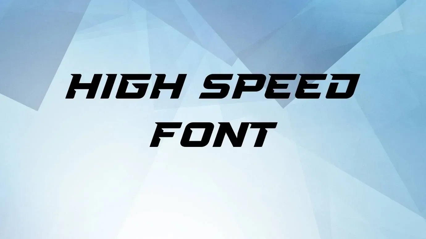 High Speed Font Feature