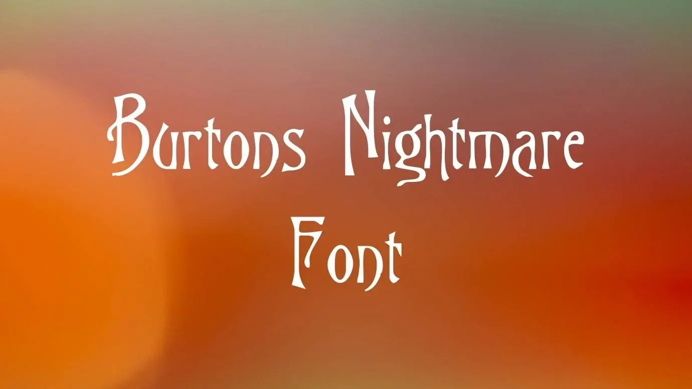 Burtons Nightmare Font