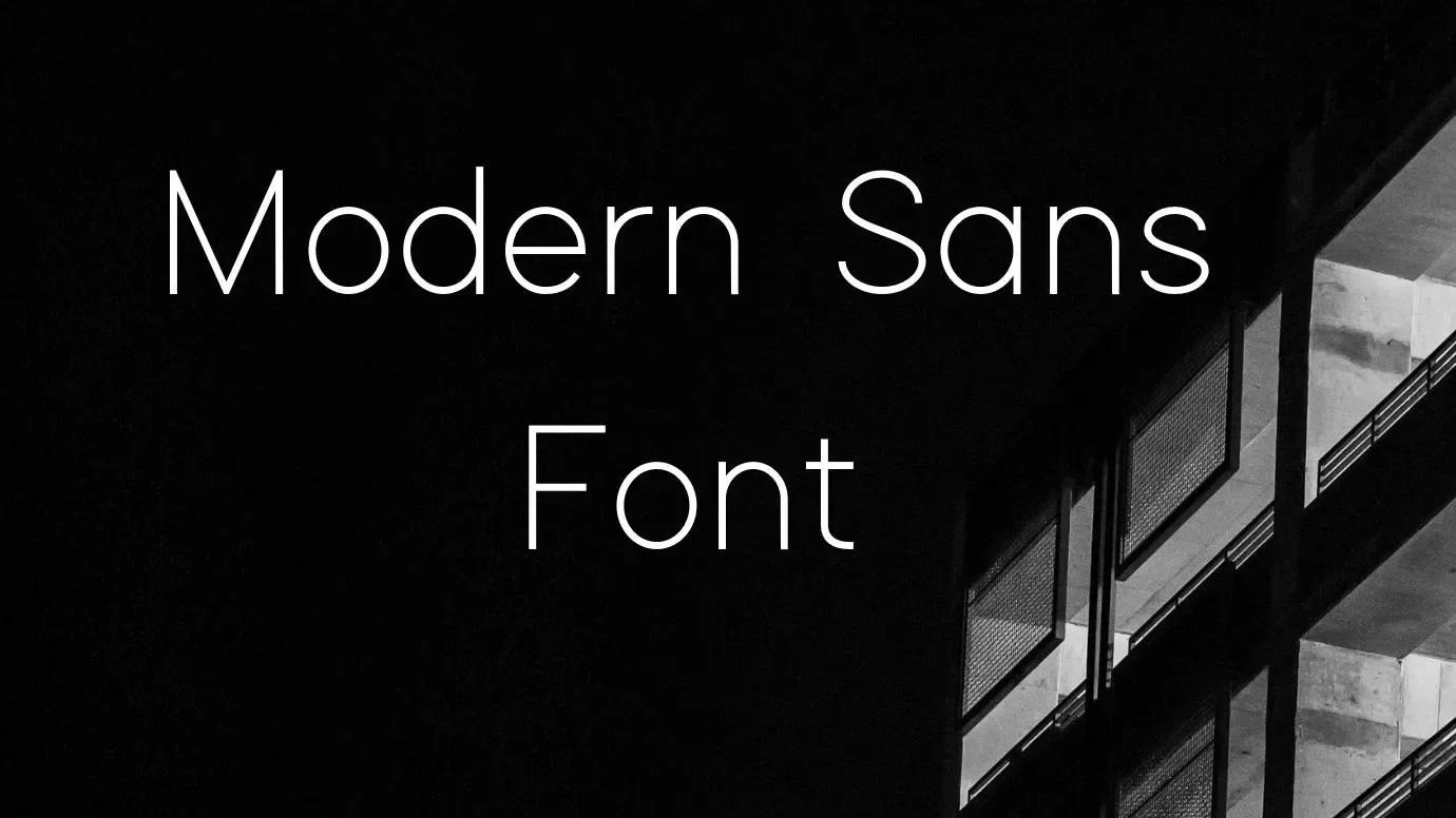 Modern Sans Font