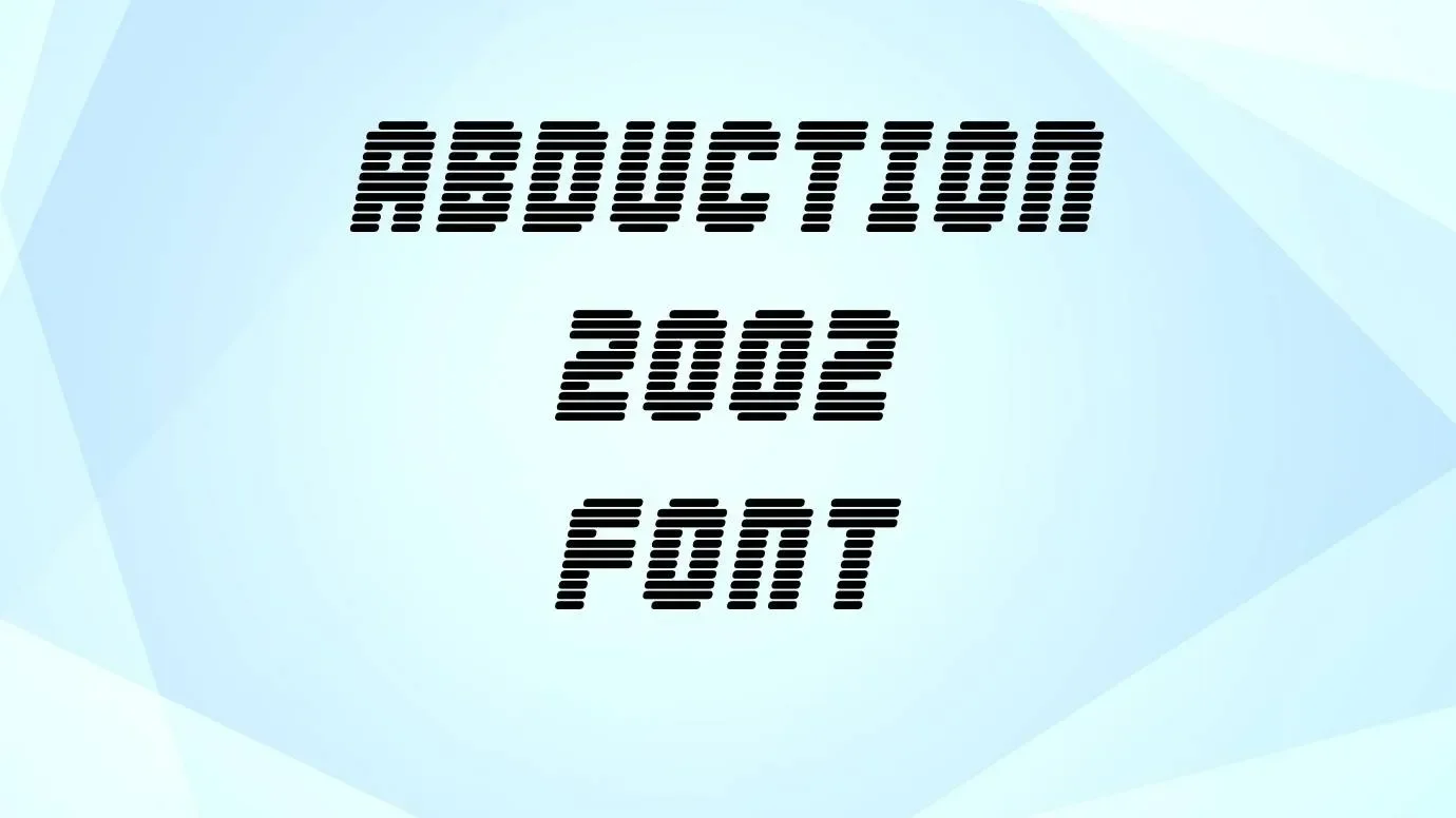 Abduction 2002 Font
