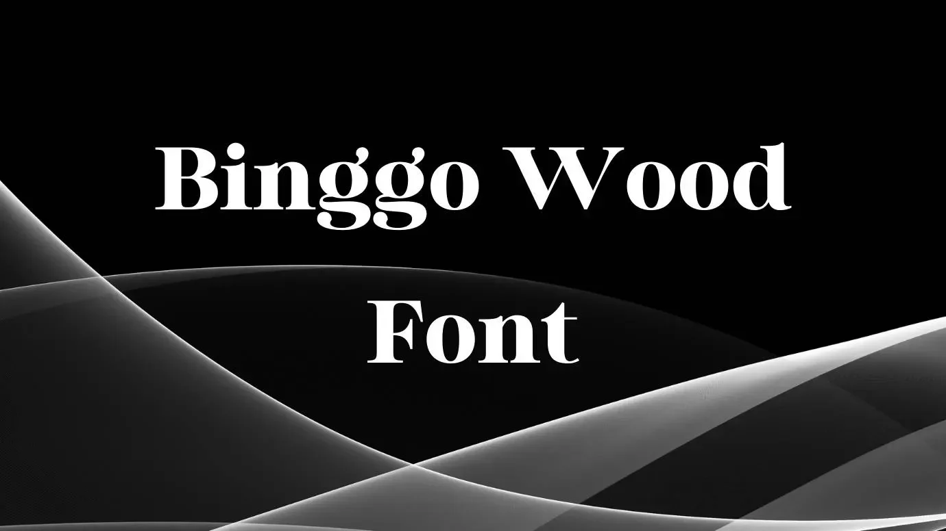 Binggo Wood Font