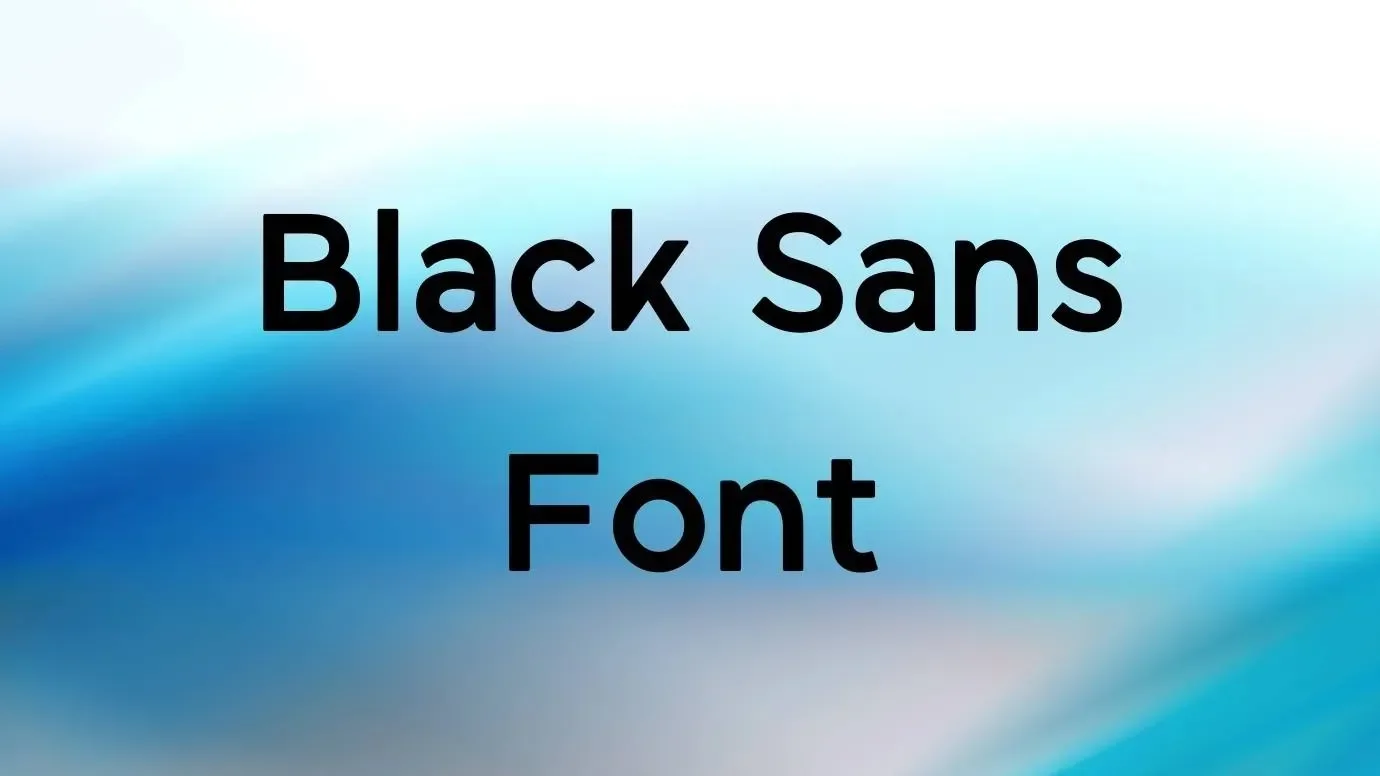 Black Sans Font