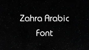 Zahra Arabic Font