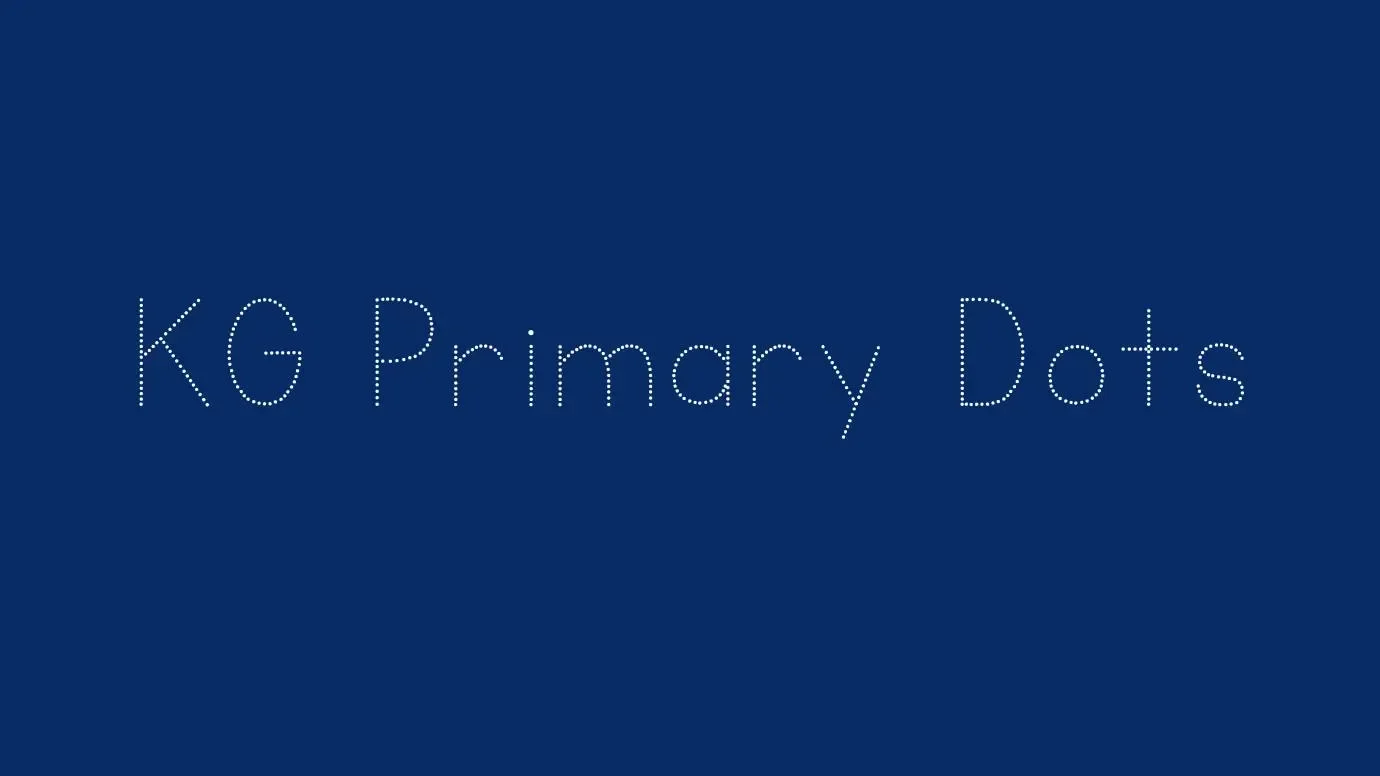 Kg Primary Dots Font